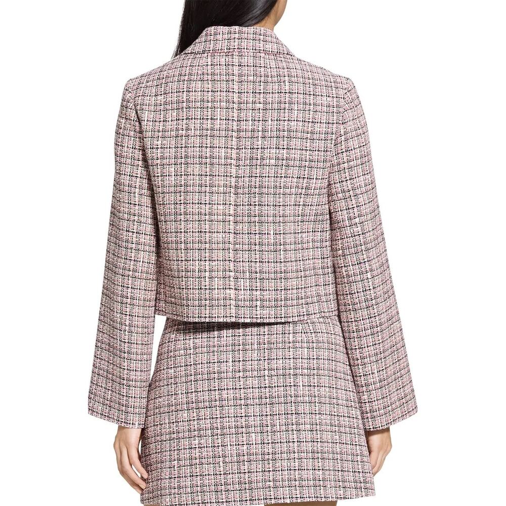 THEORY Patch Tweed Crop Jacket Size 4 - Picture 2 of 13